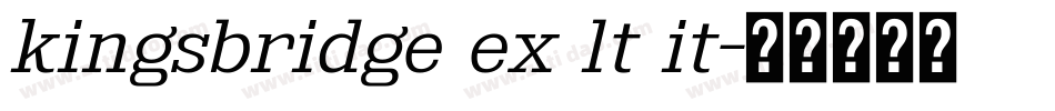 kingsbridge ex lt it字体转换